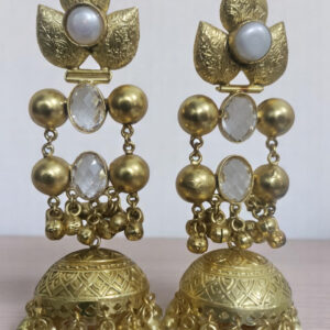 Golden Long Bell Earrings