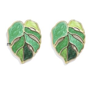 Green Leaf Korean Studs