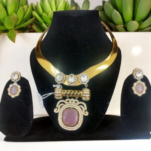 Golden Hasli Doublet Necklace Set