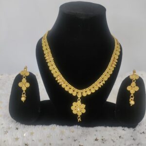 Long Neckline Set With Earrings