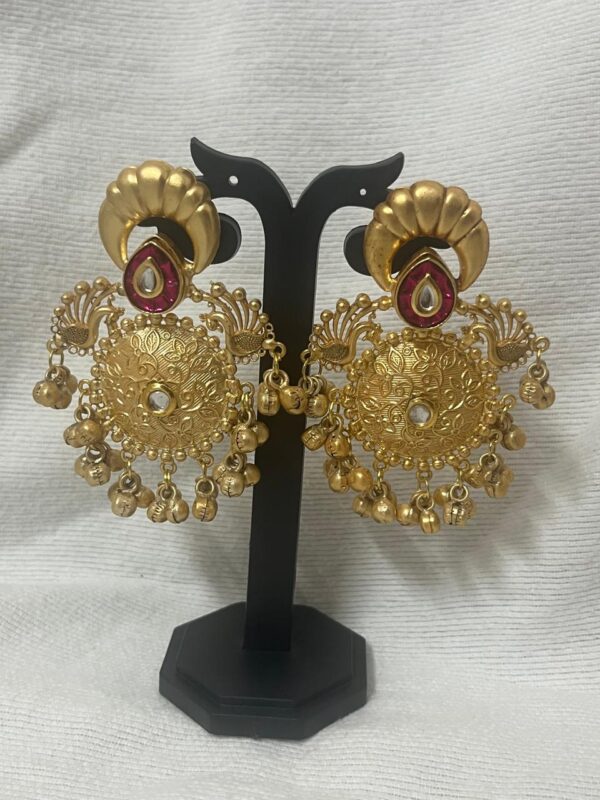 Ruby Color Bells Earrings