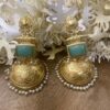 Big Jhumki Mint Green Earrings