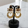 Red Drop Bells Kashmiri Earrings