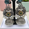 German Silver Replica Oxidized Jhumki Earrings